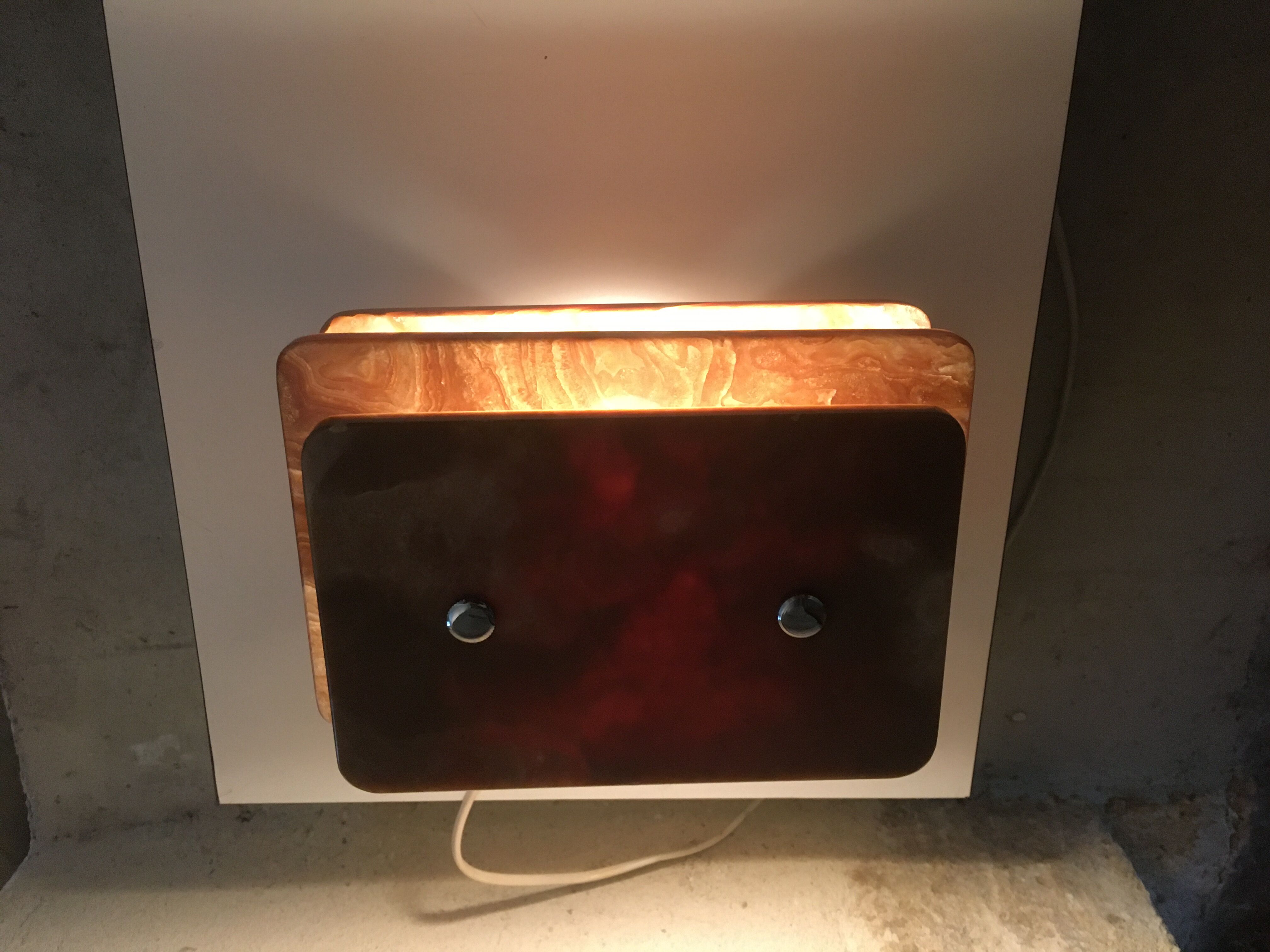 Pair of lupi marble sconces made in Italy 1960