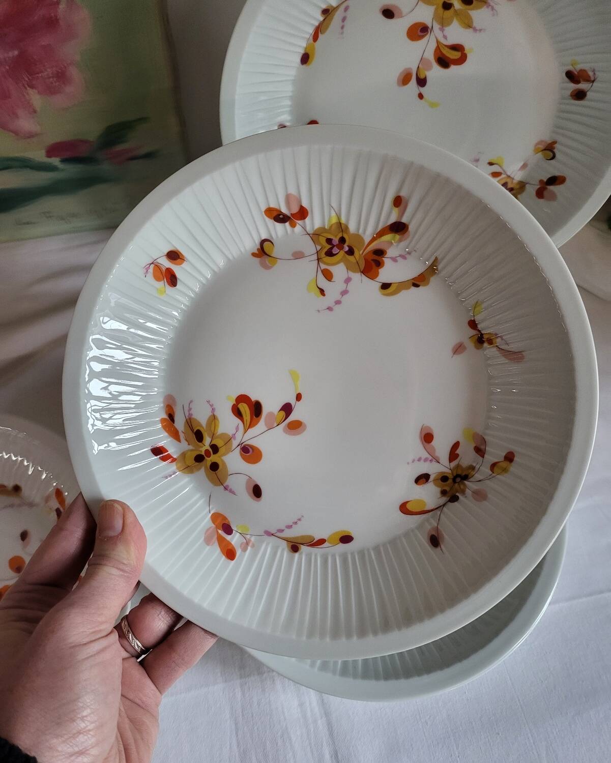 5 Haviland France Limoges Porcelain Soup Plates