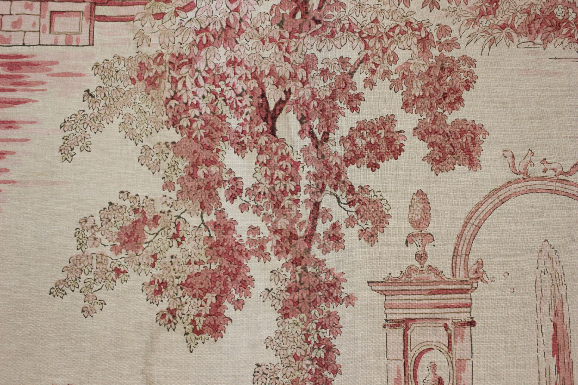 Screen four prentals of jouy canvas