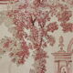 Paravent quatre vantaux toile de jouy