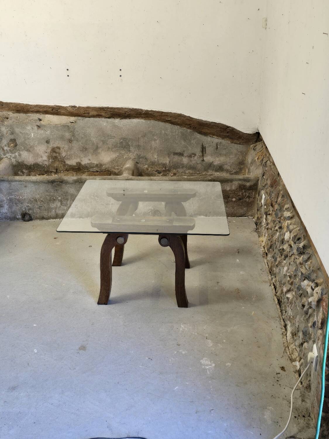 Table basse en verre Art Déco