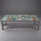 French coffee table in ceramic and steel, circa 1960.