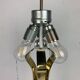 Large ( 65 cm ) midcentury brass space age mushroom table lamp, 1960s