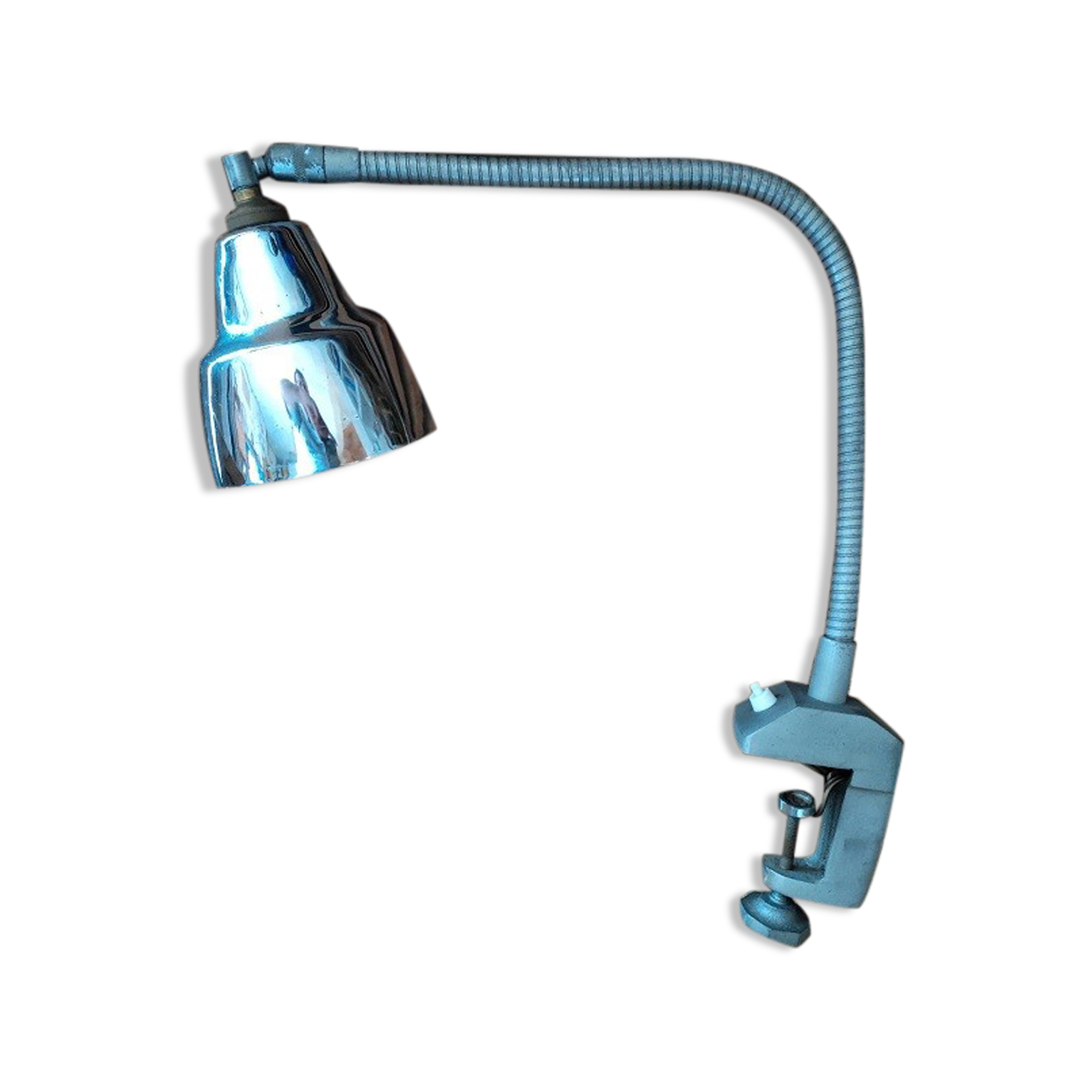 Vintage patinated industrial metal study desk lamp old dp1121b32