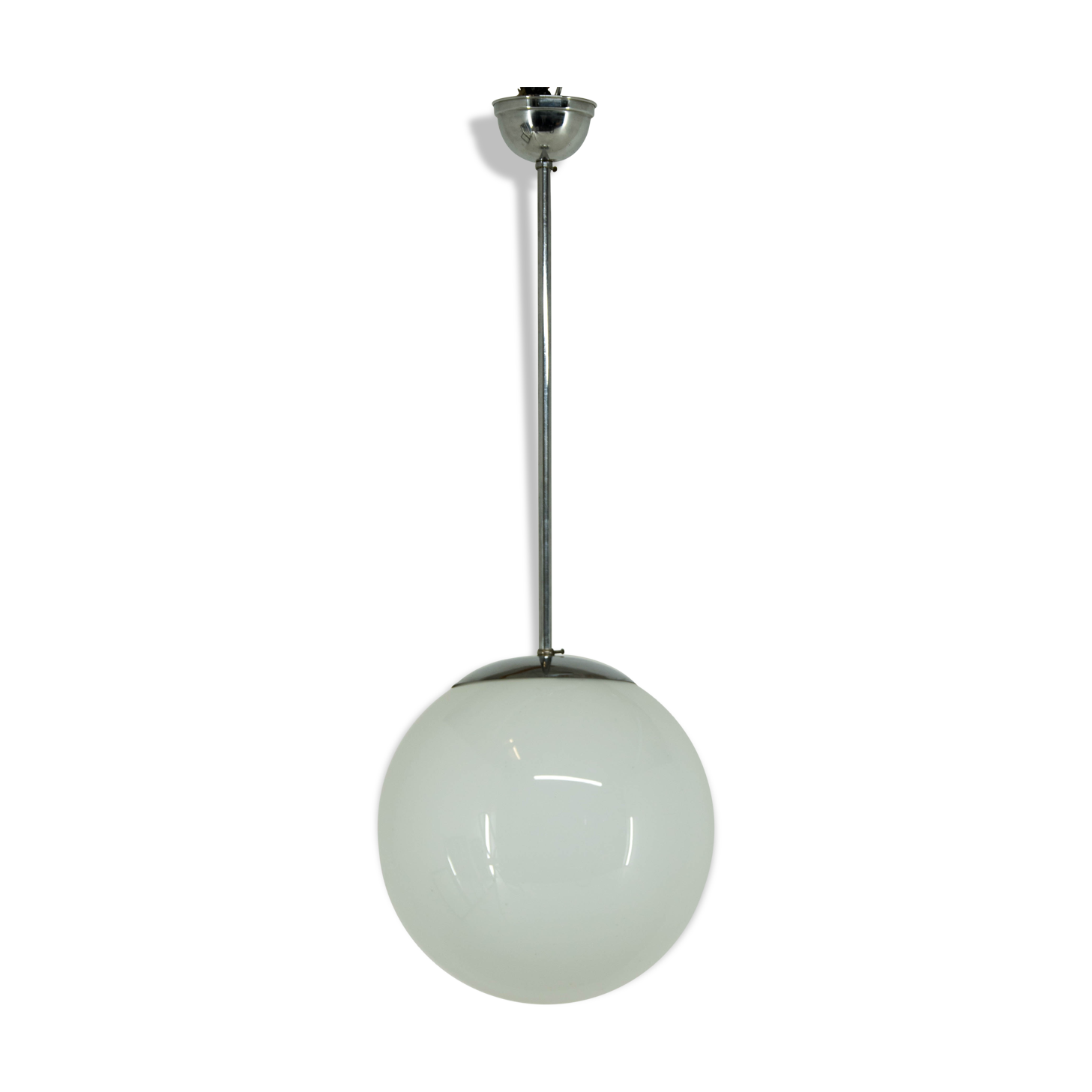 Chrome-plated minimalistic chandelier, 1930s