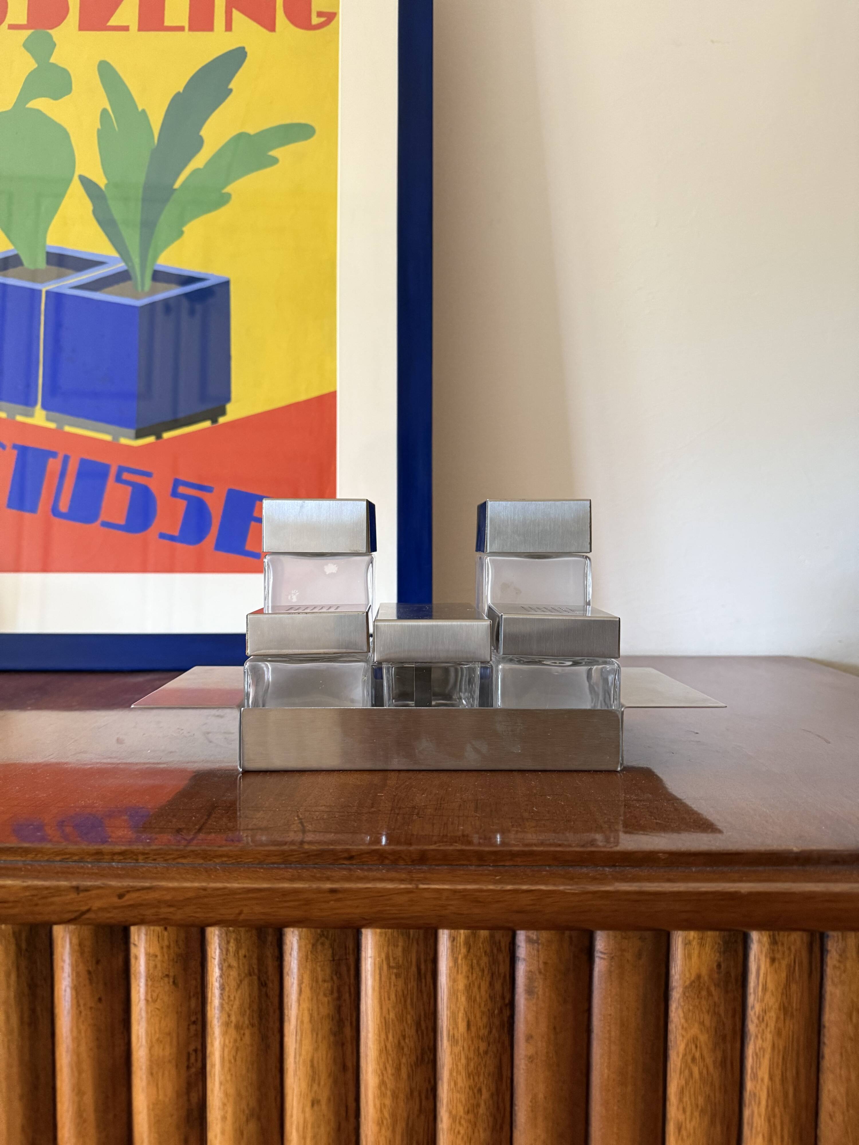 Hollywood regency Cruet-set, Manifattura Zani Italy, 1970s.