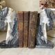 Pair of vintage marble horse head bookends