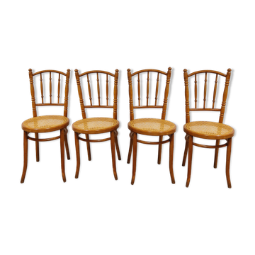 Set of 4 vintage bistro chairs, 1950s