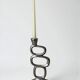Circle candlestick by Matthew Hilton, solid aluminium, England, 1980s