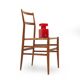Red glass bottle by Luciano Vistosi for Vistosi, 1960s.