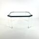 Eightie's glass and plexiglass coffee table