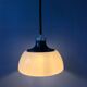 Massive Space Age Mid-Century suspension in plexiglass with white acrylic shade.