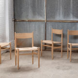 4 chaises CH36 d'Hans J. Wegner par Carl Hansen & Son