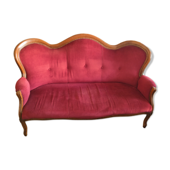 Sofa style Louis Philippe red