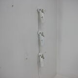 Set of three white adjustable design wall lamp, 1980's.