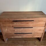 Commode Ethnicraft en teck 3 tiroirs