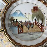 China, porcelain condiment set on lacquered tray, 20th century