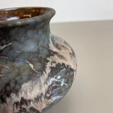 Set of 2 Pottery Vases Fat Lava Abstract Designed by Ruscha, Germany, 1960s