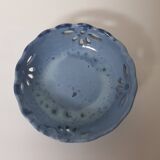 Blue ceramic empty pocket / bowl signed (signature to be identified)