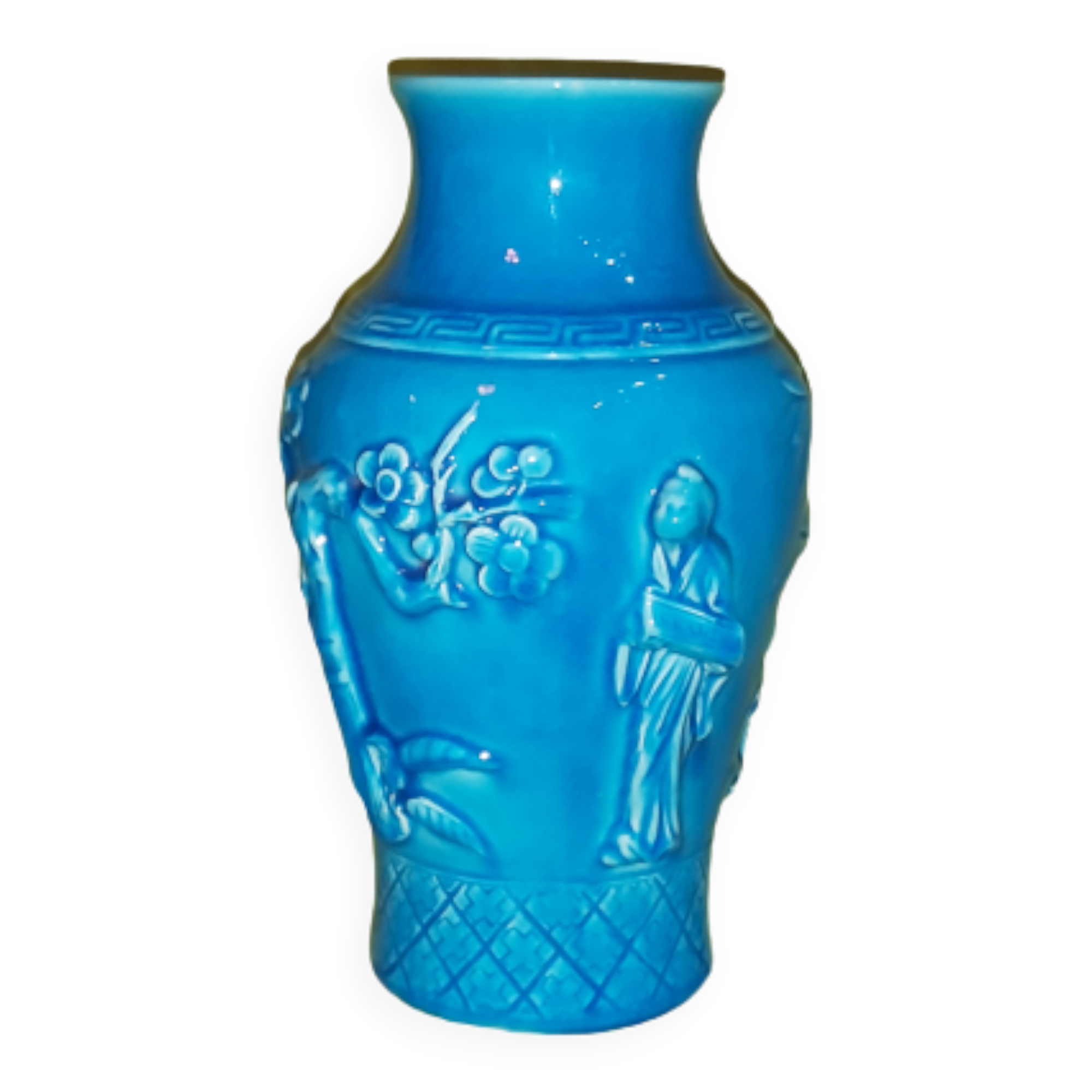 Vase Longwy décor asiatique
