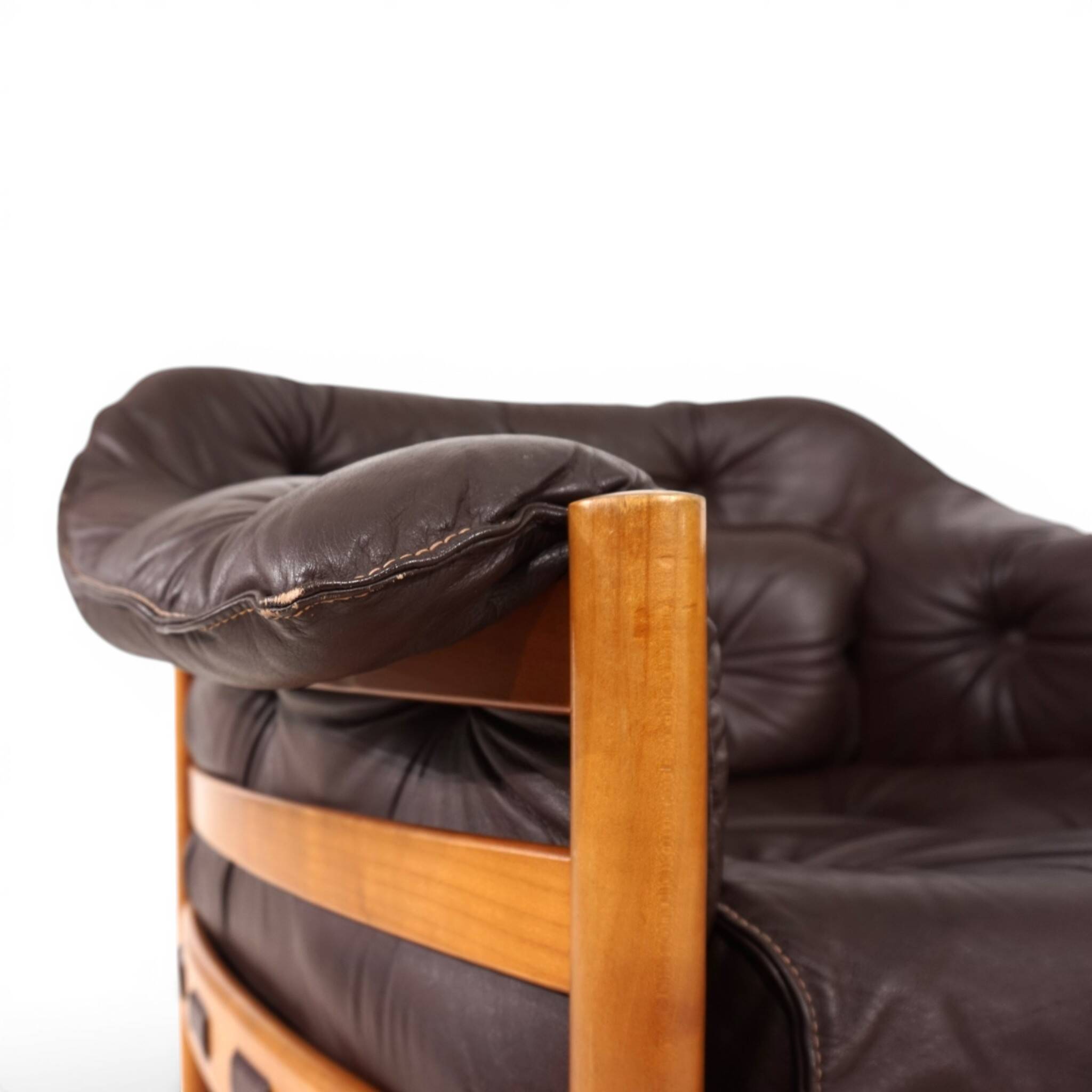 Pair of Coja Leather Lounge Chairs by Sven Ellekaer, 1960