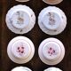 8 small paired plates Badonviller Saint Amand Rose Luzin Digoin Sarreg