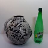 Vase with handle of Gustav Spörri for Ziegler Keramic 1950