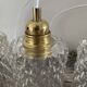 Set of three chiseled glass pendant lights of Scandinavian origin