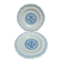 Pair of Gien plates model Rouen blue – classic decor