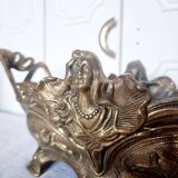 French Art Nouveau bronze planter decorated with a female mermaid