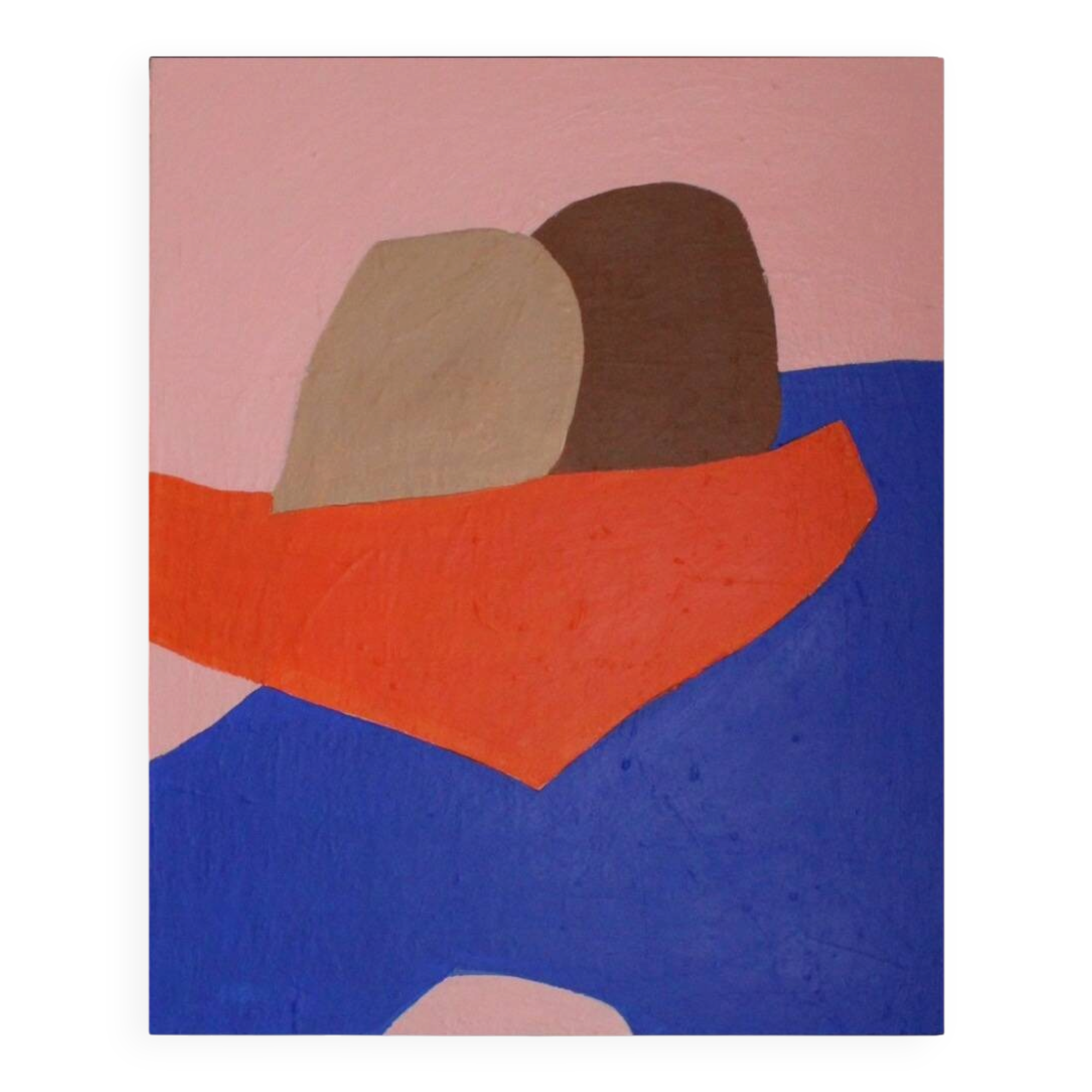 Minimalist figurative painting "In your arms" by Bodasca