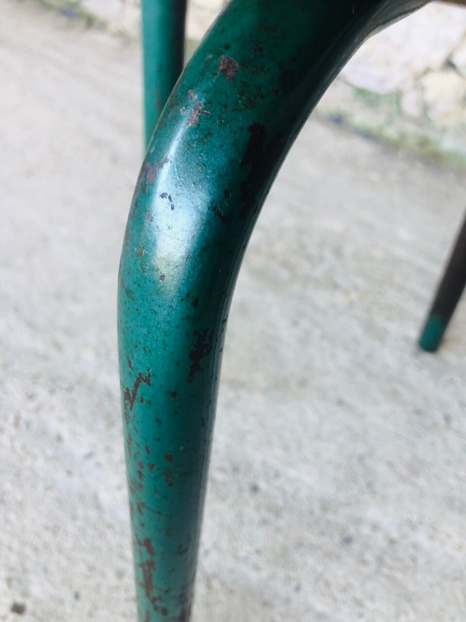 Vintage wood and metal stool circa 60's