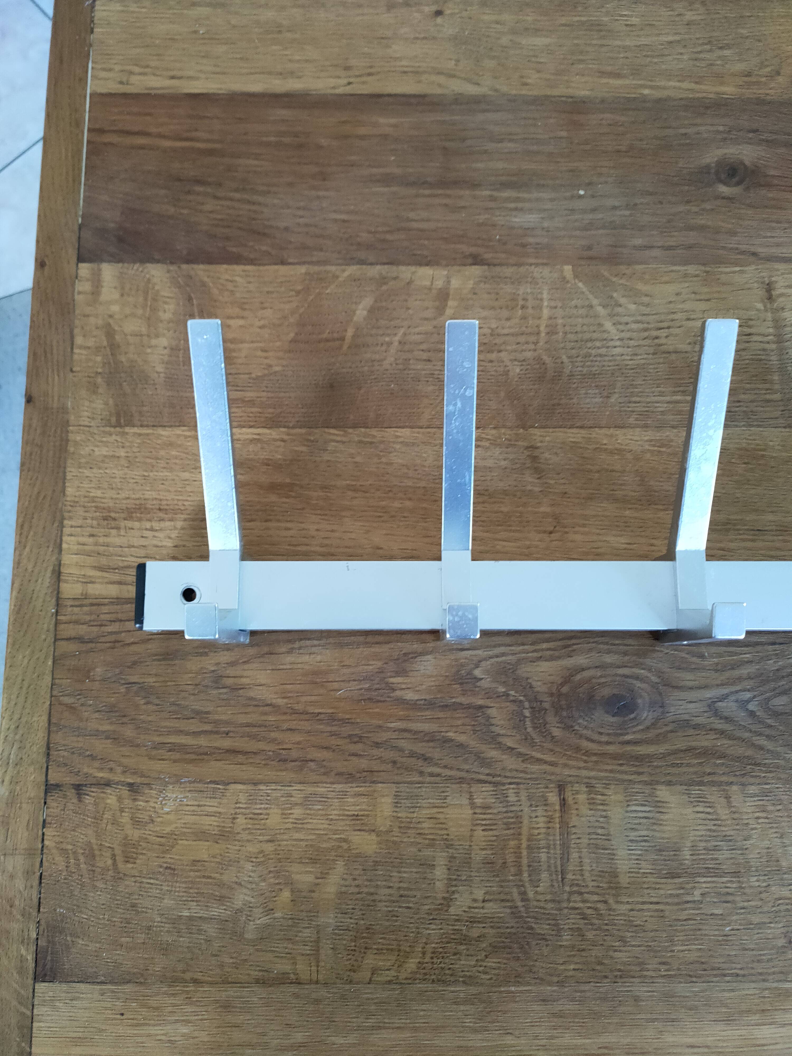 70s aluminum coat rack