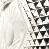 Hand-carved glass jug. France, 1950s.