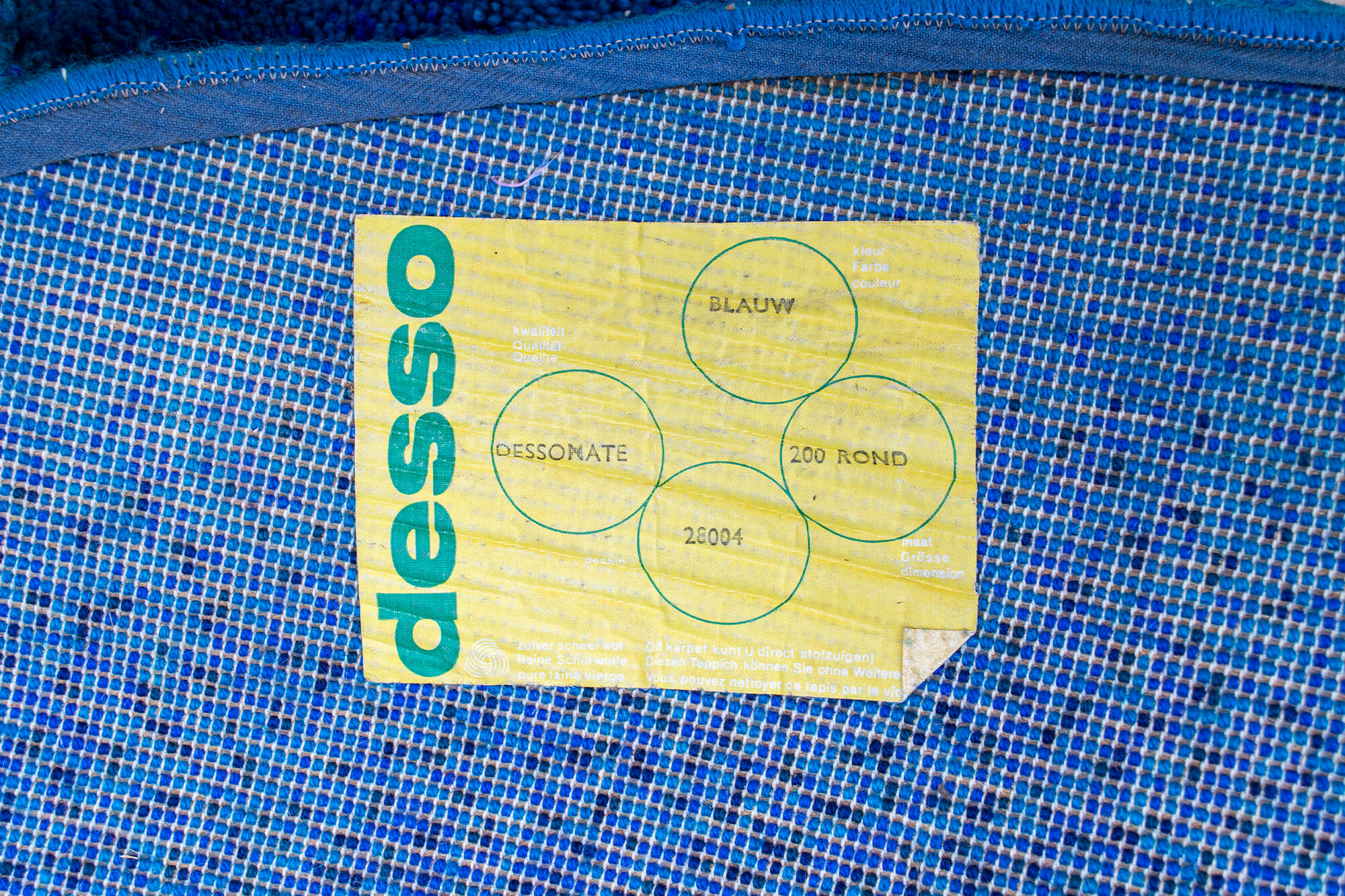 Blauw Rug from Desso, 1970s