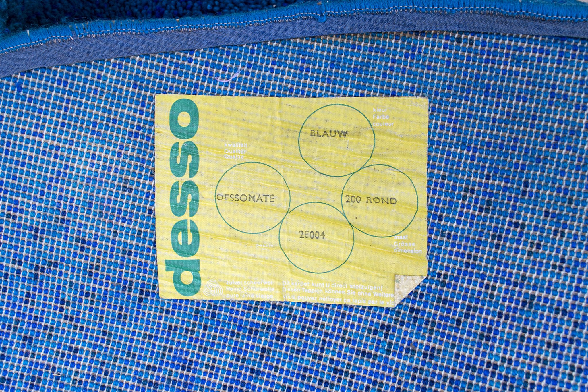 Blauw Rug from Desso, 1970s