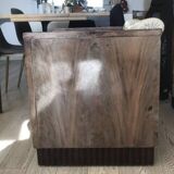 Two armchairs and an Art Deco style pouf