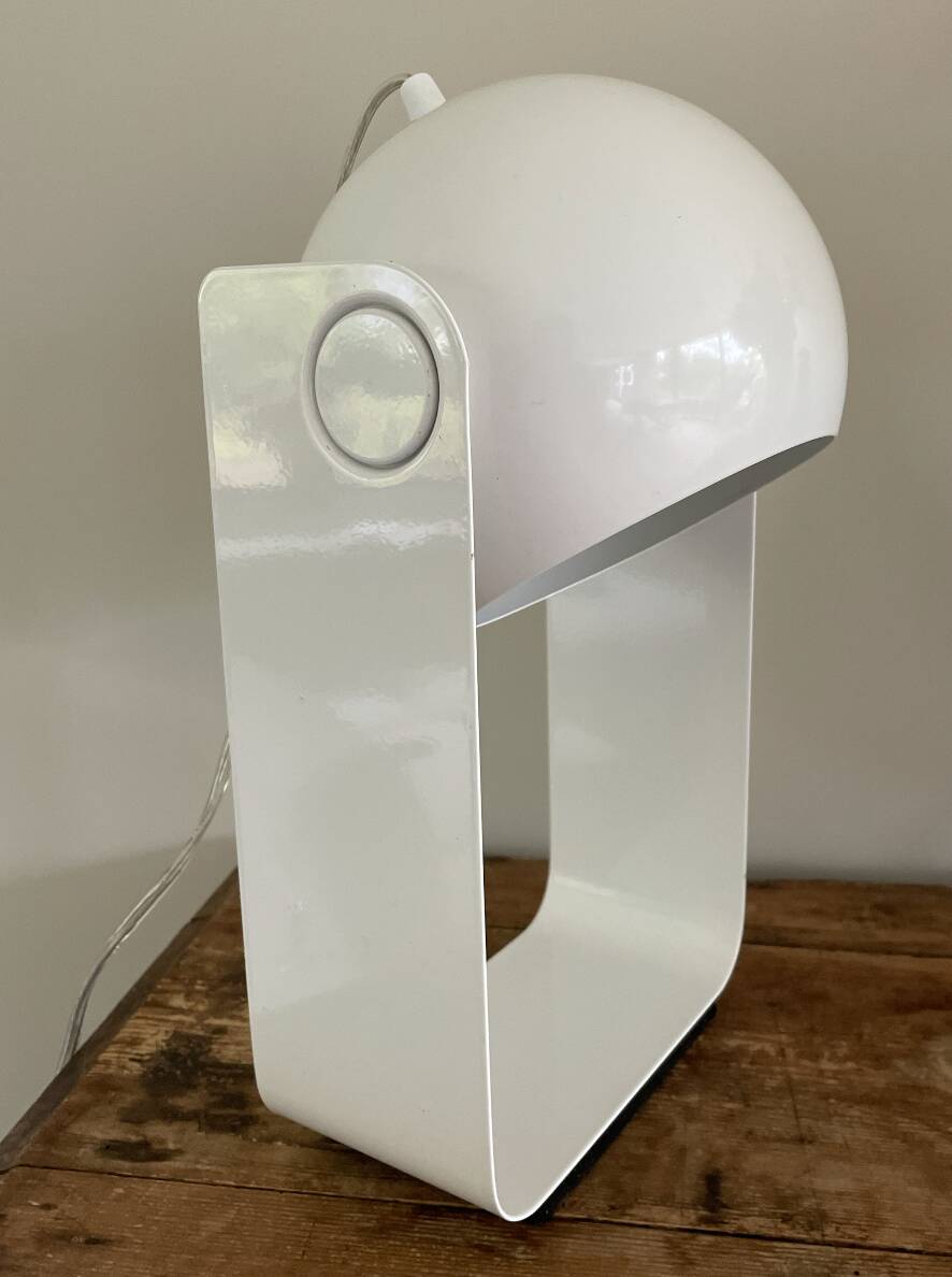 Vintage Table Lamp White Space Age Look Massive 90's design
