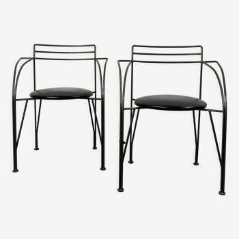 Pair of Lune d'Argent armchairs by Pascal Mourgue