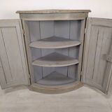 Rustic patinated corner cupboard