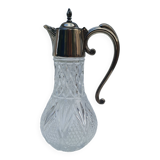 Carafe ancienne en cristal et plaqué argent
