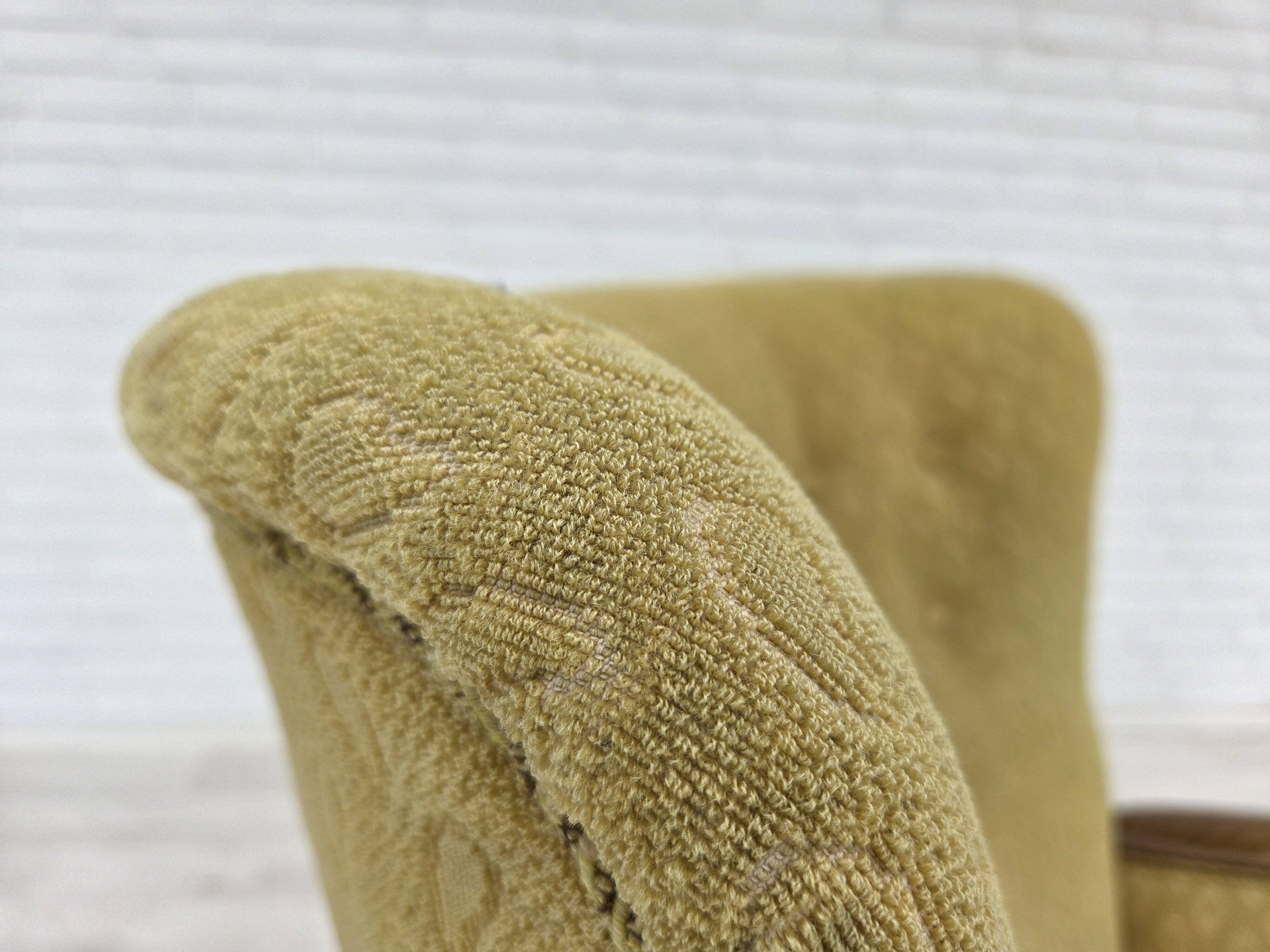 1960s, Danish armchair by Slagelse Møbelværk, model 157, velour.