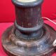Napoleon III lamp base, wood, gold polychromy, 26 cm socket height