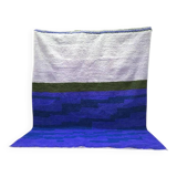 Tapis bleu marocain en laine 150cmx250cm