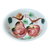 Vintage ceramic bowl with hand-painted floral decoration by S.S. Crown, Japan.