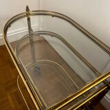 Brass and glass nesting table