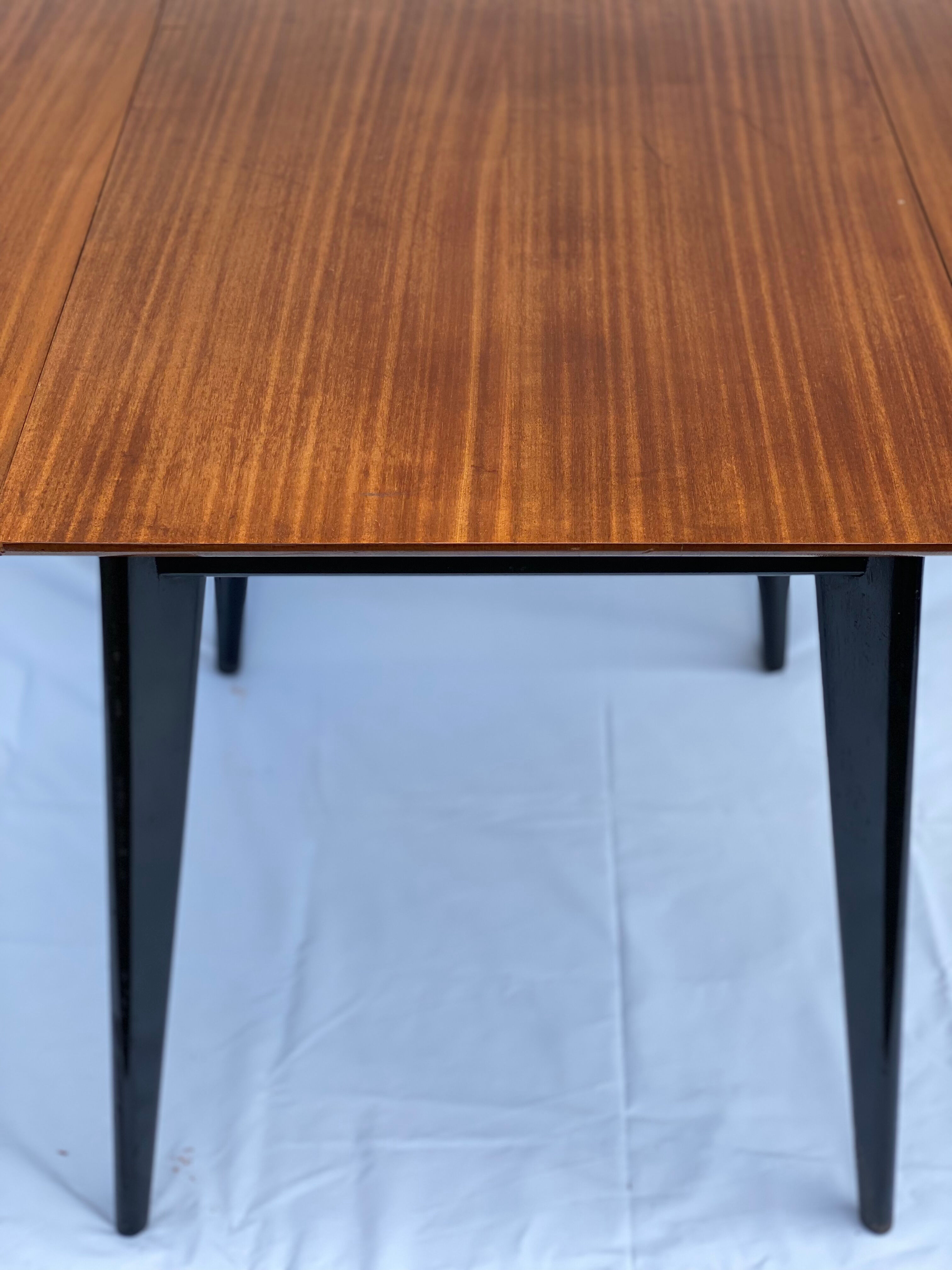 Teak Drop Leaf Dining and 2 Danish Spindle Back Chairs