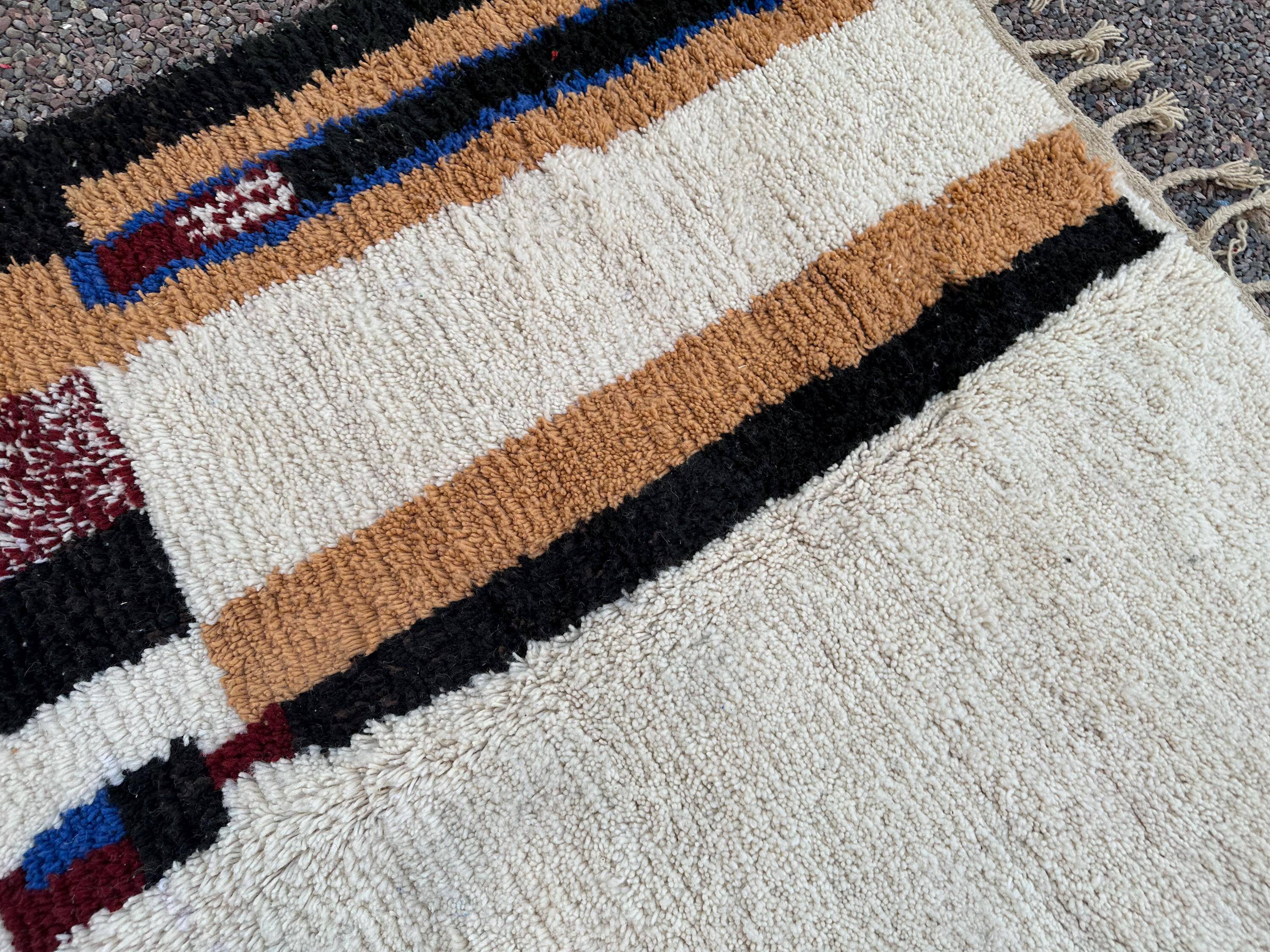 Traditional handmade Moroccan rug 3 x 2 m