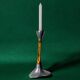 Brutalist candlestick by David Marshall, bronze and aluminium, Spain, 1970s