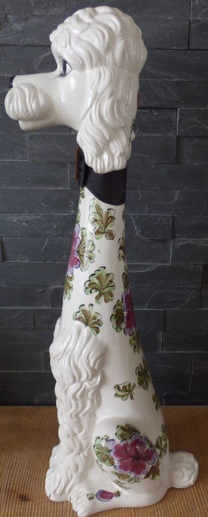 Large earthenware dog made in Italy